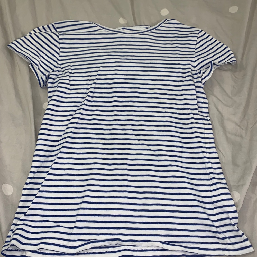 J crew blue/white striped tee